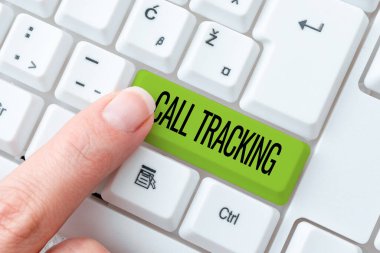 Inspiration showing sign Call Tracking, Concept meaning Organic search engine Digital advertising Conversion indicator -49187