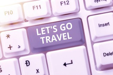 Handwriting text Let S Is Go Travel, Conceptual photo Plan a trip visit new places countries cities adventure -48672