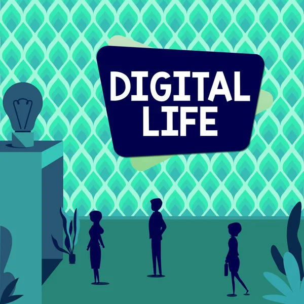 Inspiration Showing Sign Digital Life Internet Concept Living World Interconnected — Fotografia de Stock