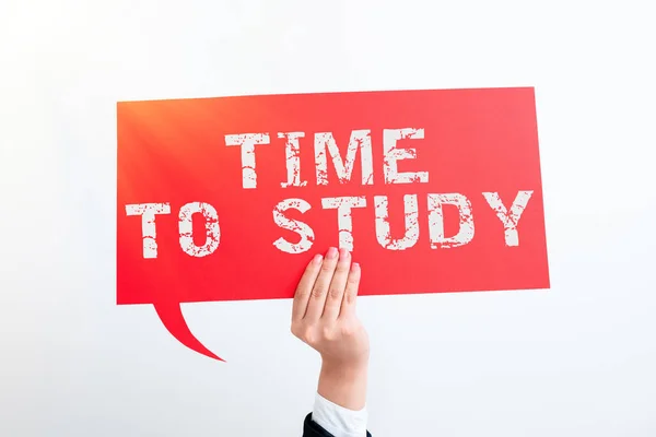 Text Sign Showing Time Study Concept Meaning Exams Ahead Need — Fotografia de Stock