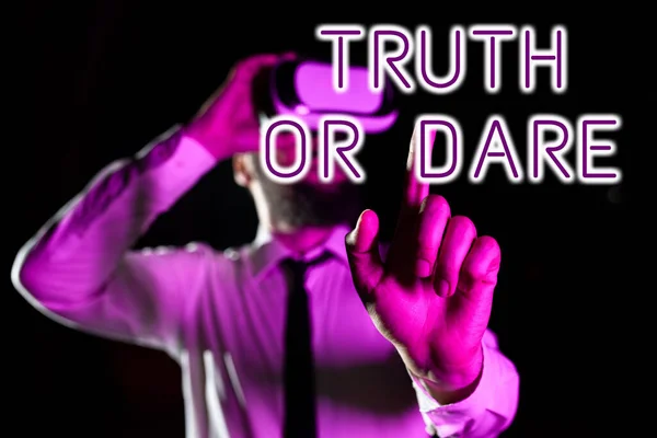 Conceptual Caption Truth Dare Business Approach Tell Actual Facts Willing — Fotografia de Stock