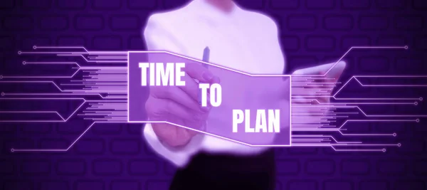 Handwriting Text Time Plan Conceptual Photo Preparation Things Getting Ready — Stockfoto