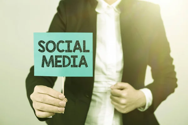 Conceptual Display Social Media Business Concept Online Communication Channel Networking — Stockfoto