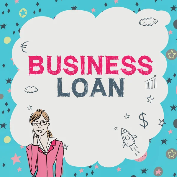 Text Showing Inspiration Business Loan Concept Meaning Credit Mortgage Financial — Foto Stock