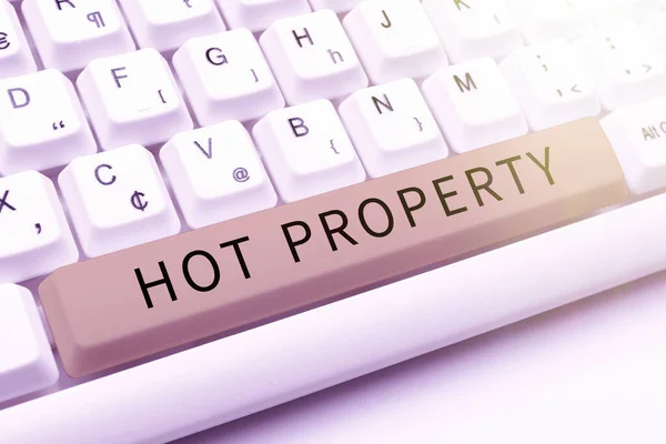 Text Caption Presenting Hot Property Business Showcase Something Which Sought — Zdjęcie stockowe