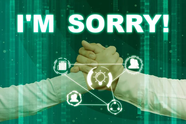 Text Caption Presenting Sorry Conceptual Photo Toask Forgiveness Someone You — Fotografia de Stock