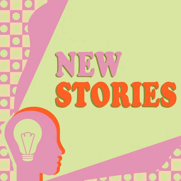 Text Caption Presenting New Stories Business Idea Imaginary Real Showing — 스톡 사진