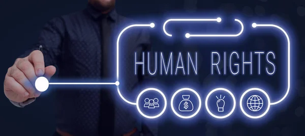 Conceptual Display Human Rights Business Idea Moral Principles Standards Norms — Stock Fotó