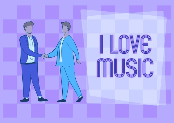Text Caption Presenting Love Music Business Idea Having Affection Good — Foto Stock