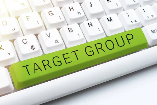 Conceptual Display Target Group Word Written Particular Showing Advertisement Intended — Foto Stock