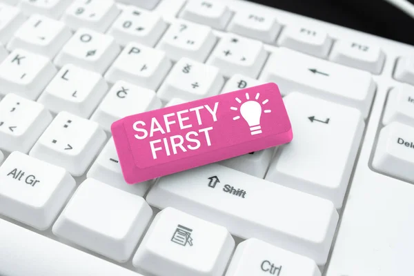 Conceptual Caption Safety First Business Overview Avoid Any Unnecessary Risk — Photo