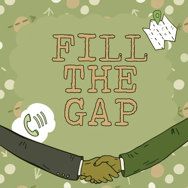 Text Caption Presenting Fill Gap Business Idea Put Missing Part —  Fotos de Stock
