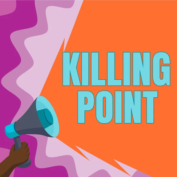 Conceptual Display Killing Point Business Approach Phase End Review Stage — Foto Stock