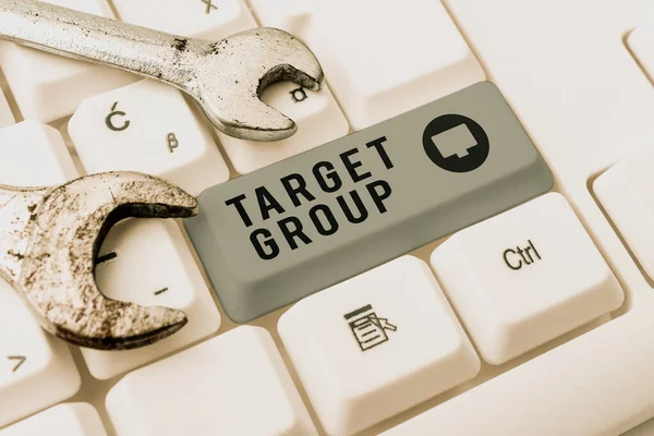 Sign Displaying Target Group Business Approach Particular Showing Advertisement Intended — Foto Stock