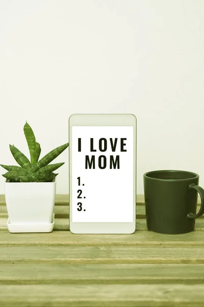 Inspiration Showing Sign Love Mom Concept Meaning Good Feelings Mother — Stockfoto