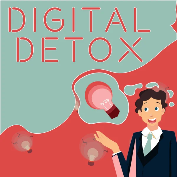 Teks Keterangan Menyajikan Detox Digital Ide Bisnis Bebas Perangkat Elektronik — Stok Foto
