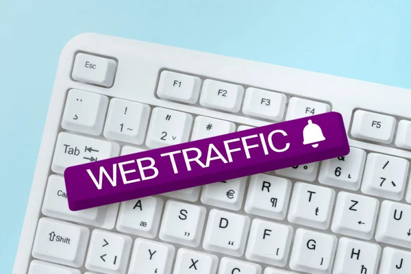 Text Showing Inspiration Web Traffic Business Showcase Amount Data Sent — Stock fotografie