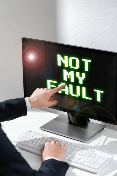 Conceptual Display Fault Business Showcase Make Excuses Avoid Being Accused — Stock Photo, Image