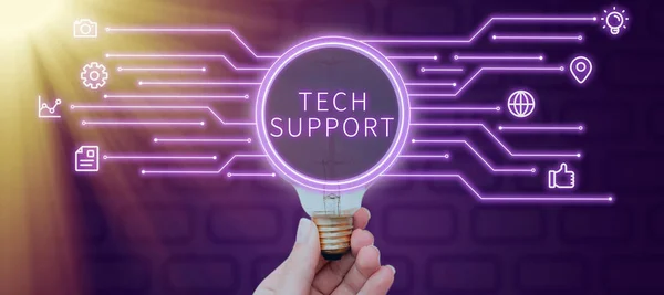 Inspiration Showing Sign Tech Support Business Showcase Assisting Individuals Who — Fotografia de Stock