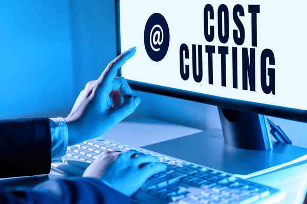 Conceptual Display Cost Cutting Business Idea Measures Implemented Reduced Expenses — Zdjęcie stockowe