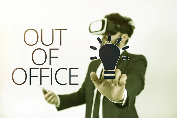 Writing Displaying Text Out Office Internet Concept Job Nobody Business — Foto Stock