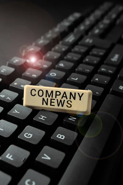 Text Showing Inspiration Company News Concept Meaning Latest Information Happening — Foto de Stock