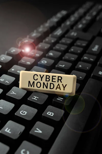 Text Caption Presenting Cyber Monday Business Idea Marketing Term Monday — ストック写真
