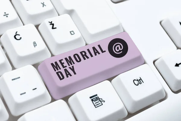 Text Showing Inspiration Memorial Day Business Showcase Honor Remembering Those — стоковое фото