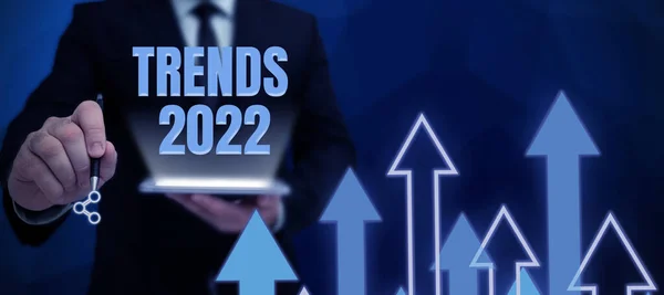 Conceptual Display Trends 2022 Business Idea Upcoming Year Prevailing Tendency — Foto Stock