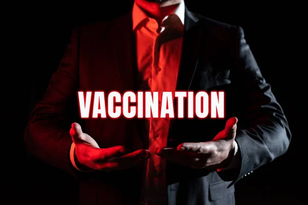 Conceptual Display Vaccination Business Idea Treatment Which Makes Body Stronger — Foto Stock