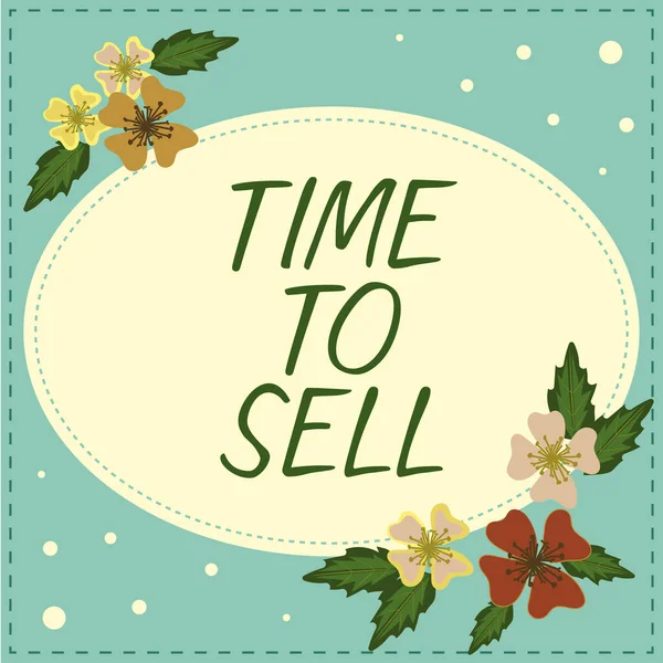 Writing Displaying Text Time Sell Concept Meaning Right Moment Selling — Stockfoto