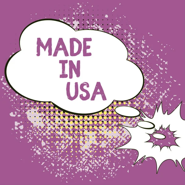 Conceptual Display Made Usa Business Showcase American Brand United States — Zdjęcie stockowe