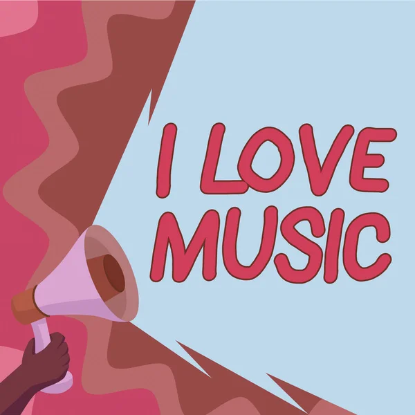 Text Caption Presenting Love Music Concept Meaning Having Affection Good — Stock fotografie