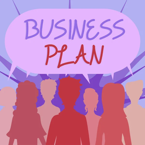 Inspiration Showing Sign Business Plan Business Overview Structural Strategy Goals — Photo