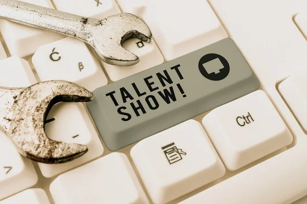 Handwriting Text Talent Show Concept Meaning Competition Entertainers Show Casting — Fotografia de Stock