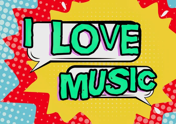 Handwriting Text Love Music Business Showcase Having Affection Good Sounds — 图库照片