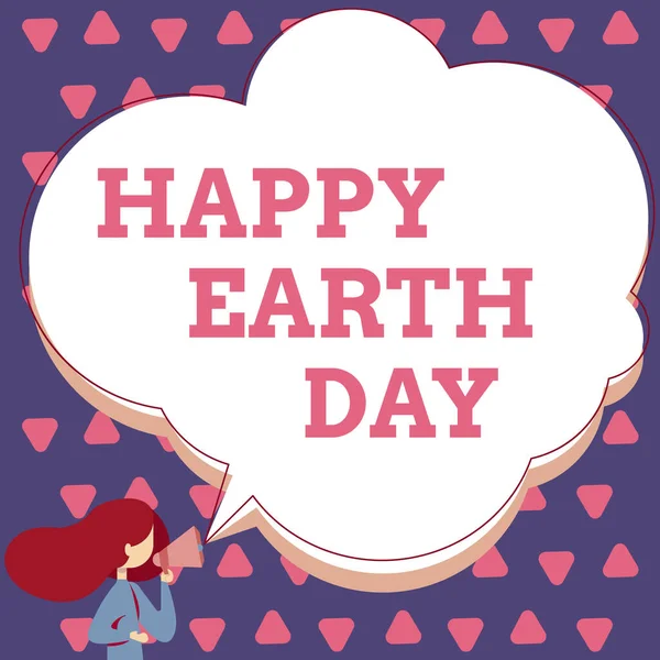 Handwriting Text Happy Earth Day Business Concept Worldwide Celebration Ecology — Φωτογραφία Αρχείου