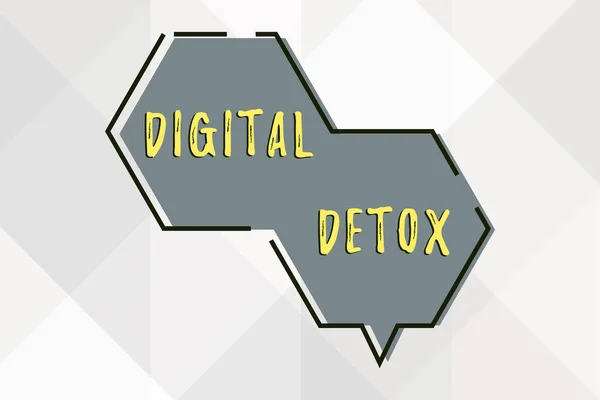 Writing Displaying Text Digital Detox Word Written Free Electronic Devices — Foto Stock