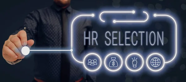 Conceptual Display Selection Business Concept Process Approached Human Resources Hiring — 스톡 사진