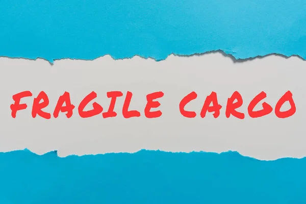 Handwriting Text Fragile Cargo Business Approach Breakable Handle Care Bubble — Fotografia de Stock