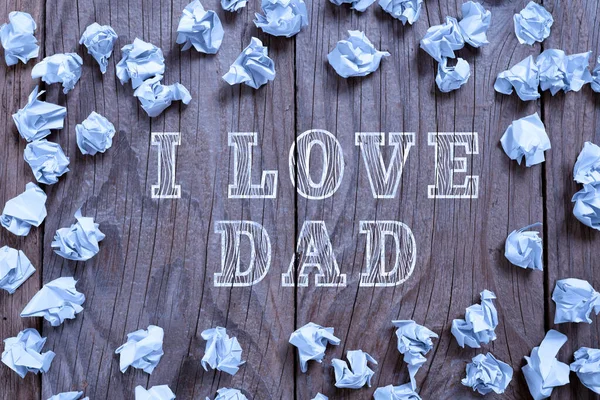 Handwriting Text Love Dad Business Showcase Good Feelings Father Affection — стоковое фото