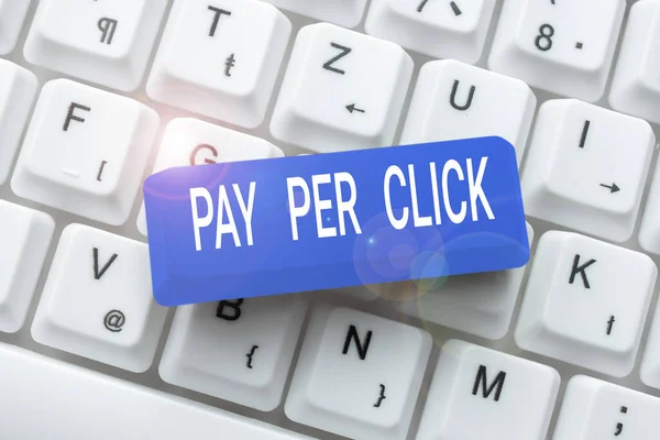 Conceptual Caption Pay Click Business Concept Internet Advertising Model Search — Fotografia de Stock