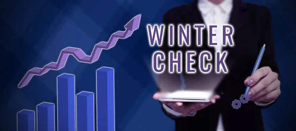 Conceptual Display Winter Check Business Concept Coldest Season Maintenance Preparedness — Fotografia de Stock