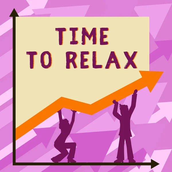 Text Caption Presenting Time Relax Business Idea Relaxation Moment Break — Stock Fotó