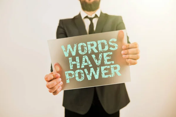 Writing Displaying Text Words Have Power Internet Concept Energy Ability —  Fotos de Stock