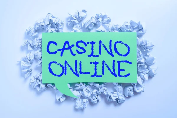Writing Displaying Text Casino Online Business Overview Computer Poker Game — ストック写真