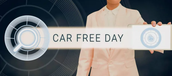 Text Caption Presenting Car Free Day Business Overview Environment Protection — Φωτογραφία Αρχείου