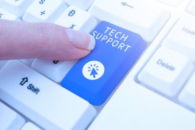 Hand writing sign Tech Support, Word for Assisting individuals who are having technical problems -48983