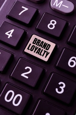 Writing displaying text Brand Loyalty, Business concept Repeat Purchase Ambassador Patronage Favorite Trusted -48805