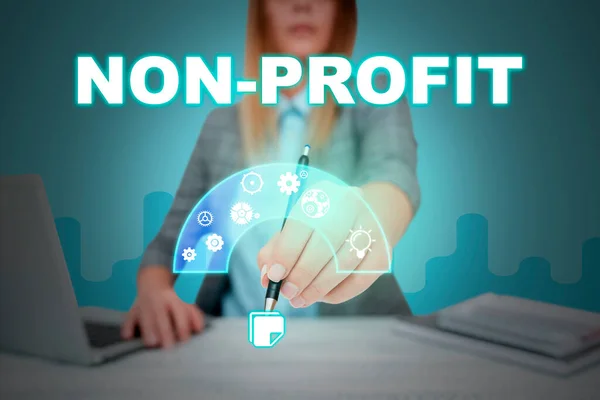 Inspiration Showing Sign Non Profit Business Overview Providing Products Service — 스톡 사진